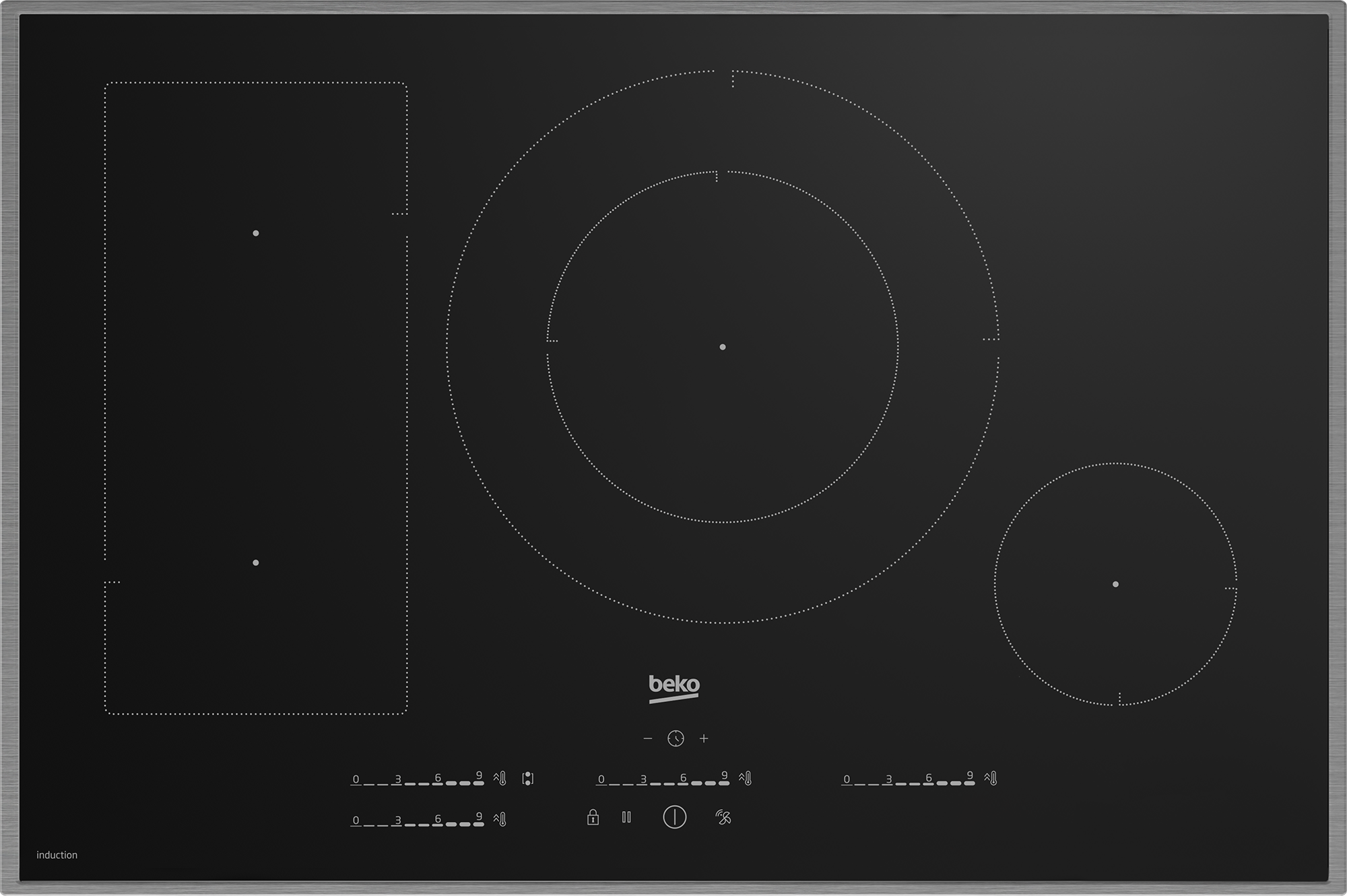 Beko Glaskeramik-Induktionskochfeld HII84700UFTX