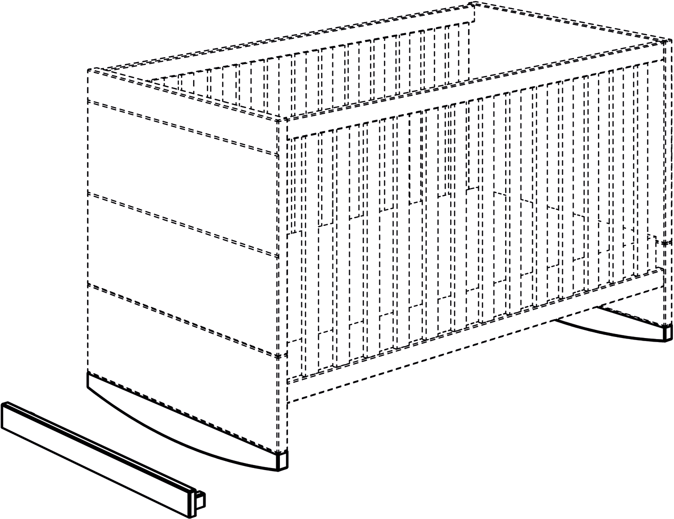 Paidi Set für die Wiegefunktion für Babybett Fiona 