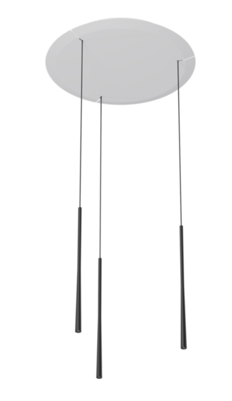 BORA LSZSW Stars Pendelleuchte 3-fach zirkular schwarz