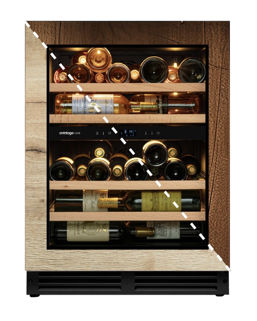 AVINTAGE Weinkühlschrank mit zwei Temperaturzonen 47 Flaschen AVU50PANEL