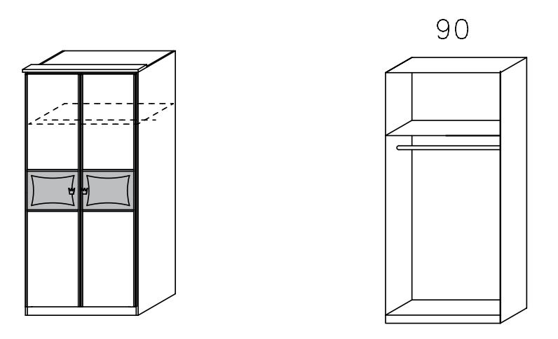 Rauch ORANGE 2-türiger Drehtürenschrank Kate 0976