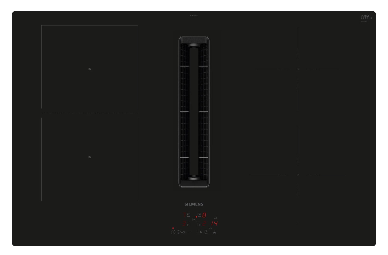Siemens powerLine iQ300 Kochfeld mit Dunstabzug (Induktion) 80 cm flächenbündig (integriert) ED801BS16E