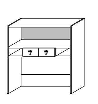 Rauch ORANGE Schreibtischaufsatz Kate 7918