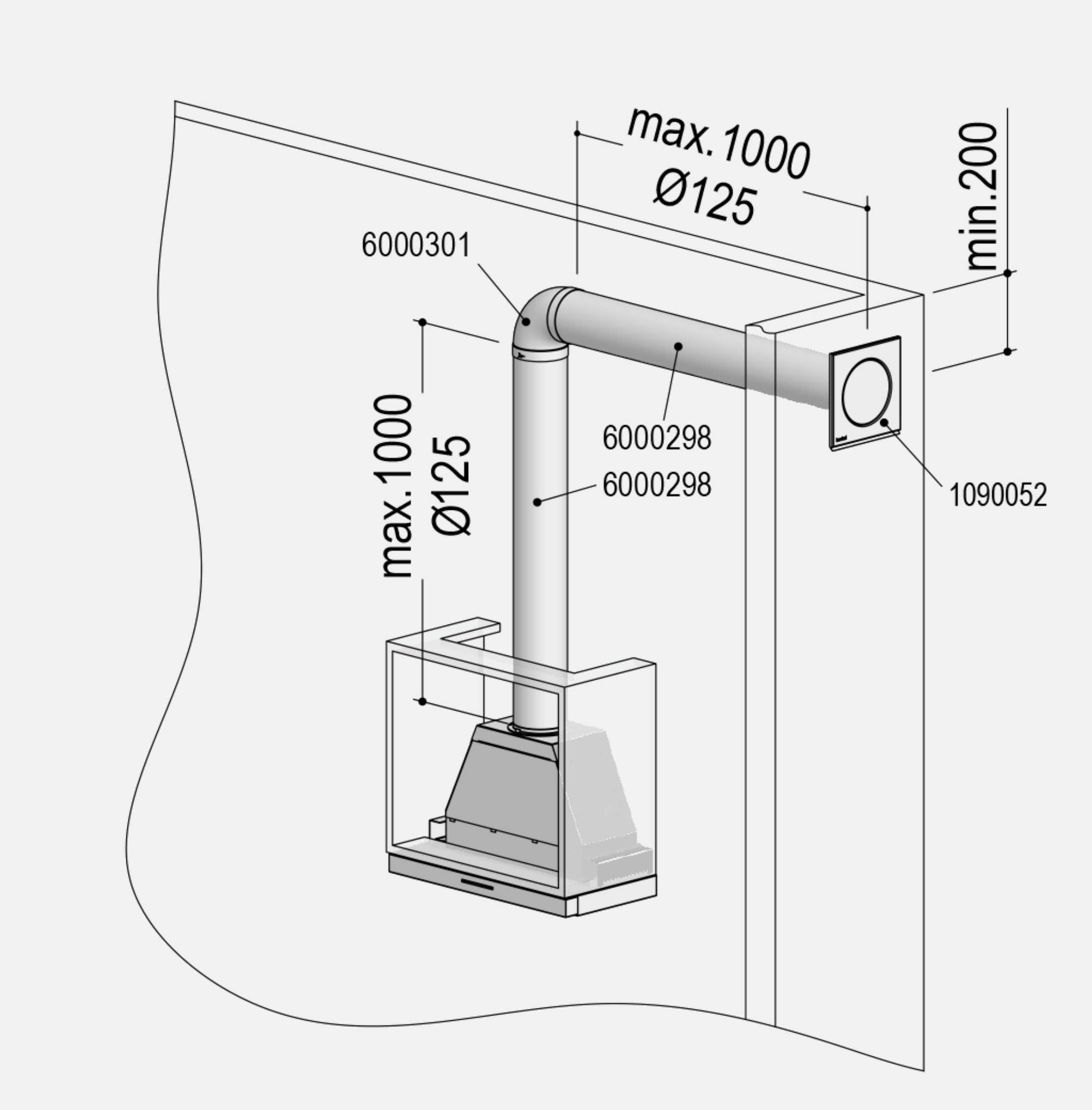 Berbel Abluft-Set I Rund 125 bT 1090075