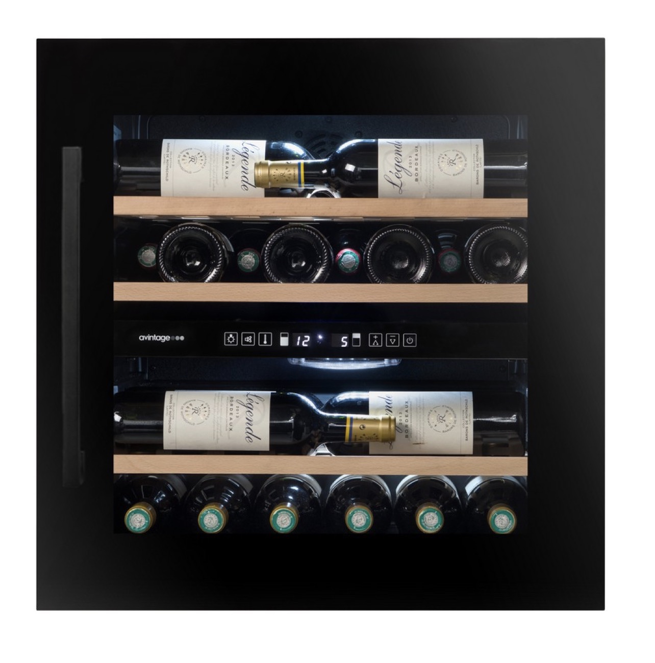 AVINTAGE Zwei-Zonen-Weinkühlschrank 28 Flaschen, Selbstbelüftendes System AVI60F2FV