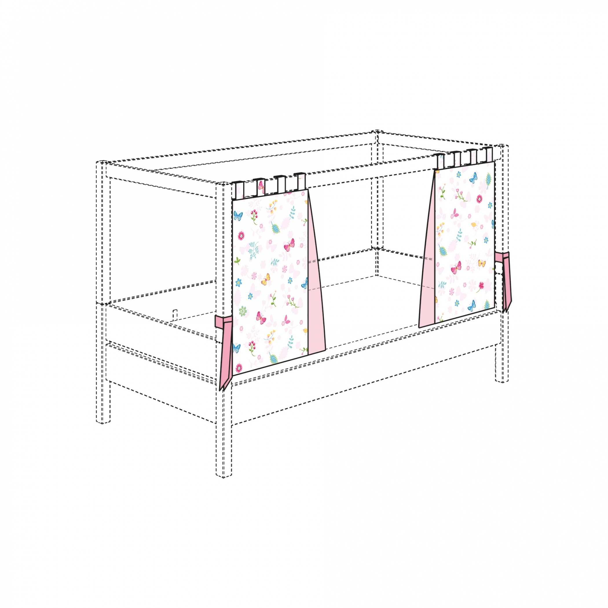 Paidi Baldachin-Set Motiv Schmetterling 