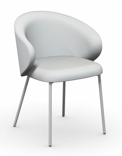 Connubia Calligaris Stuhl TUKA CB1999 Gestell Schneeweiss