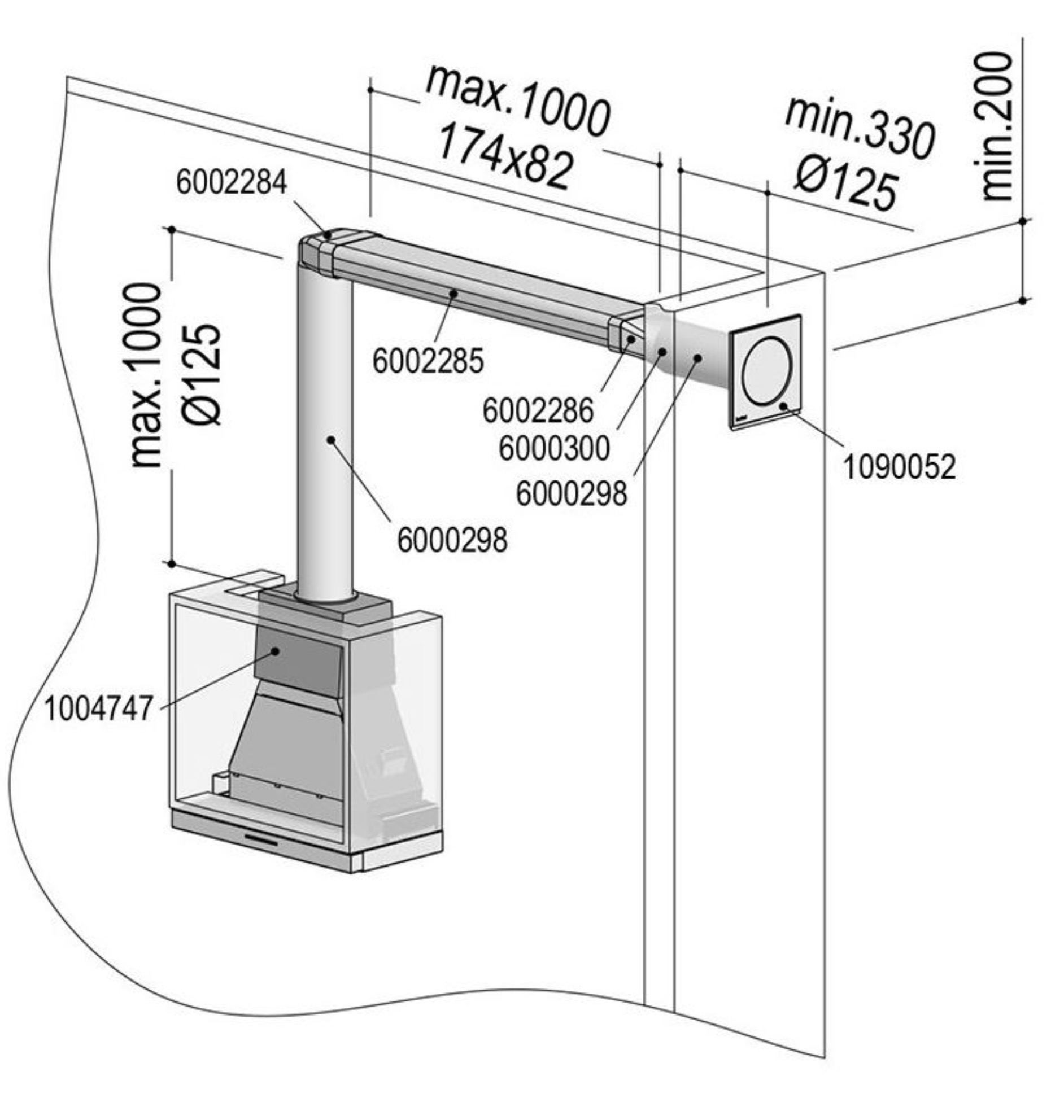 Berbel Abluftset Eco II Flach 125 bT 1090079
