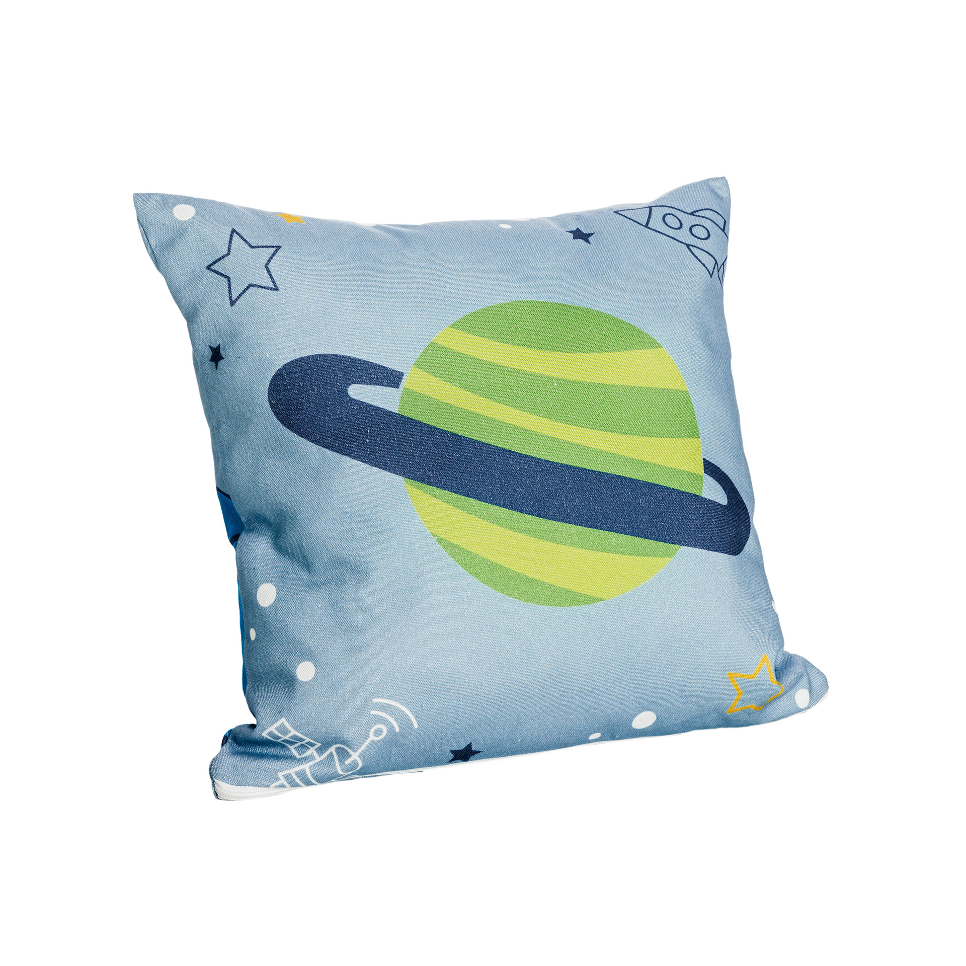 Paidi Partykissen Motiv Grüner Planet / Dinos im Weltall