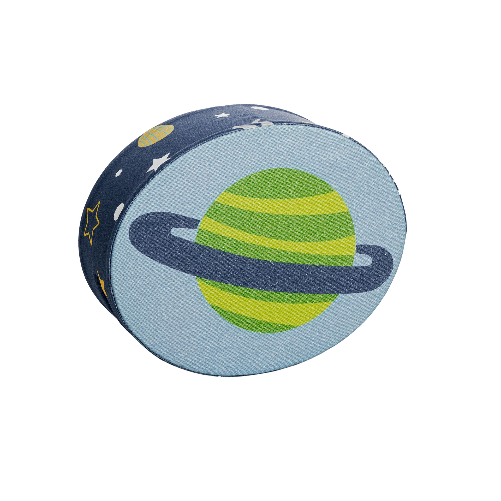 Paidi Steckkissen Motiv Grüner Planet / Dinos im Weltall 