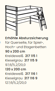 Paidi Absturzsicherung erhöht quer Tiago 