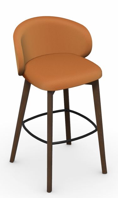 Connubia Calligaris Hocker TUKA CB1998 Gestell Buche Nuss