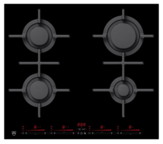V-Zug GAS641GSAZ Glaskeramik Gaskochfeld