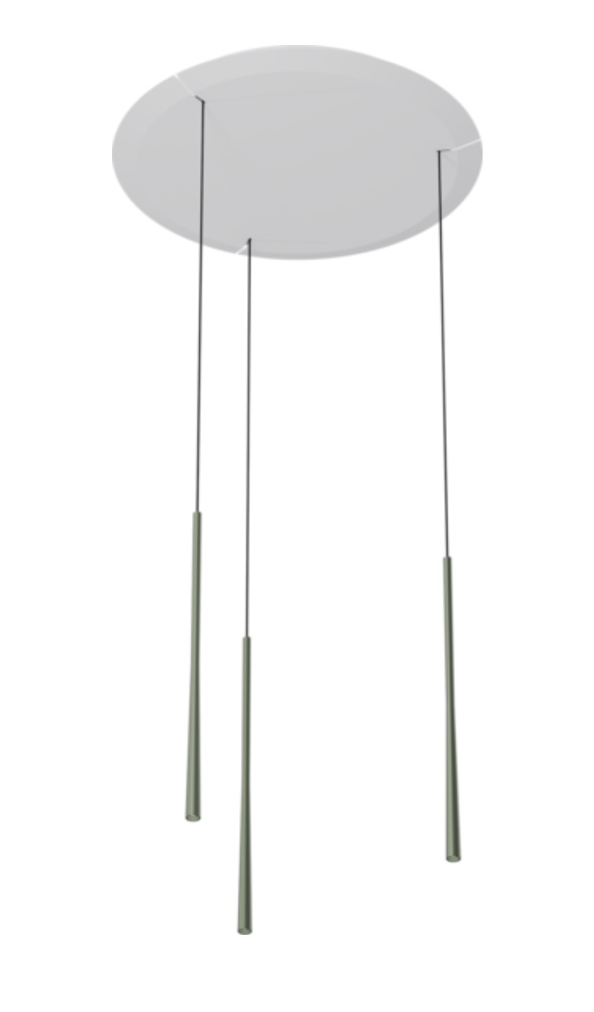 BORA LSZMG Stars Pendelleuchte 3-fach zirkular moosgrün