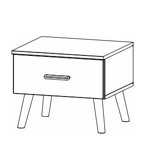 Rauch ORANGE Nachttisch Annett 6876