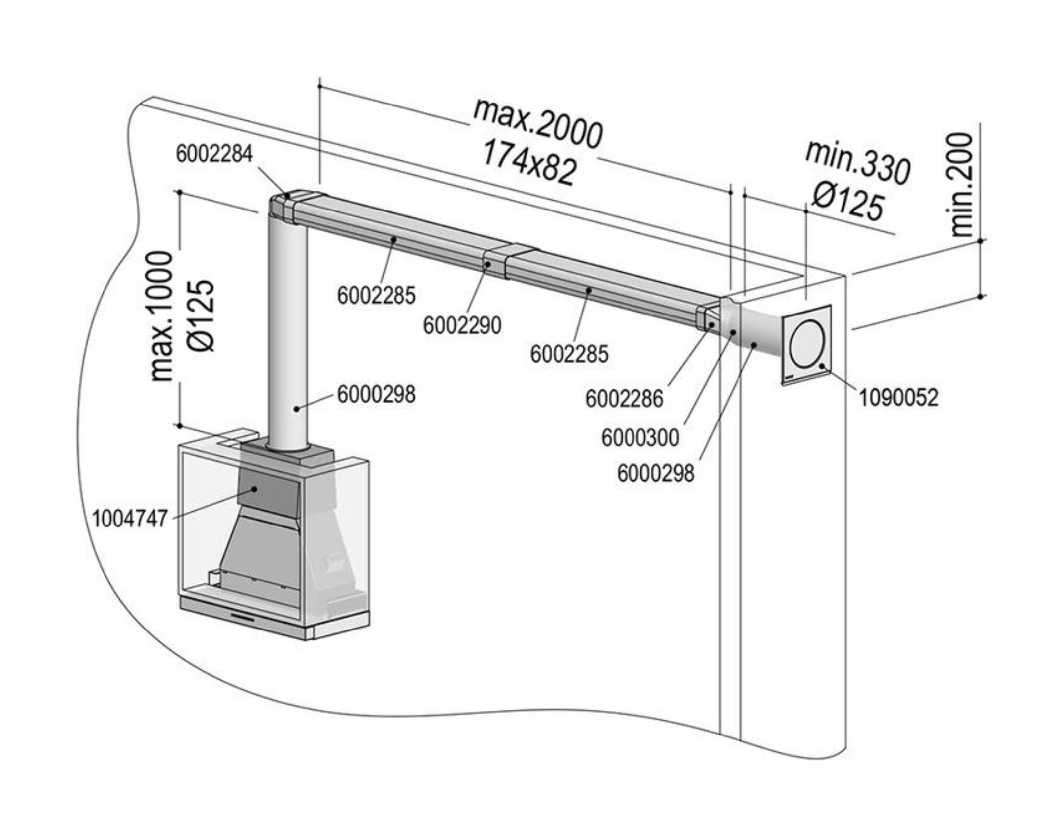 Berbel Abluftset Eco III Flach 125 bT 1090080