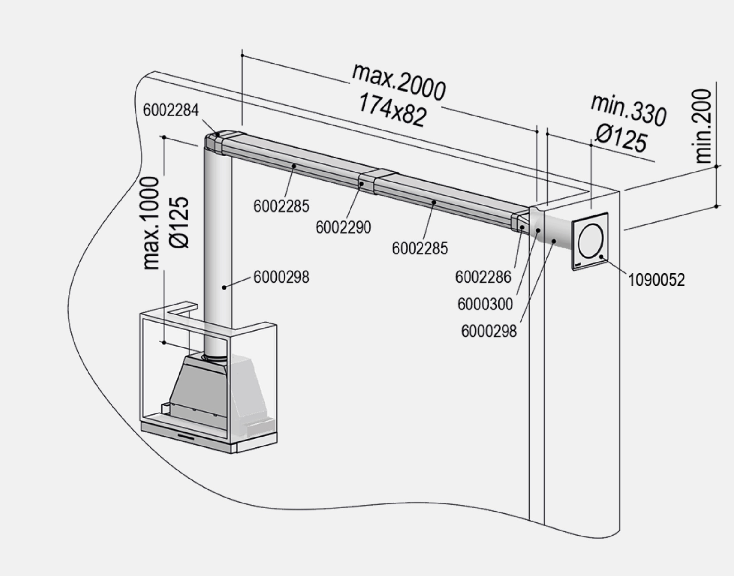 Berbel Abluft-Set III Flach 125 bT 1090077