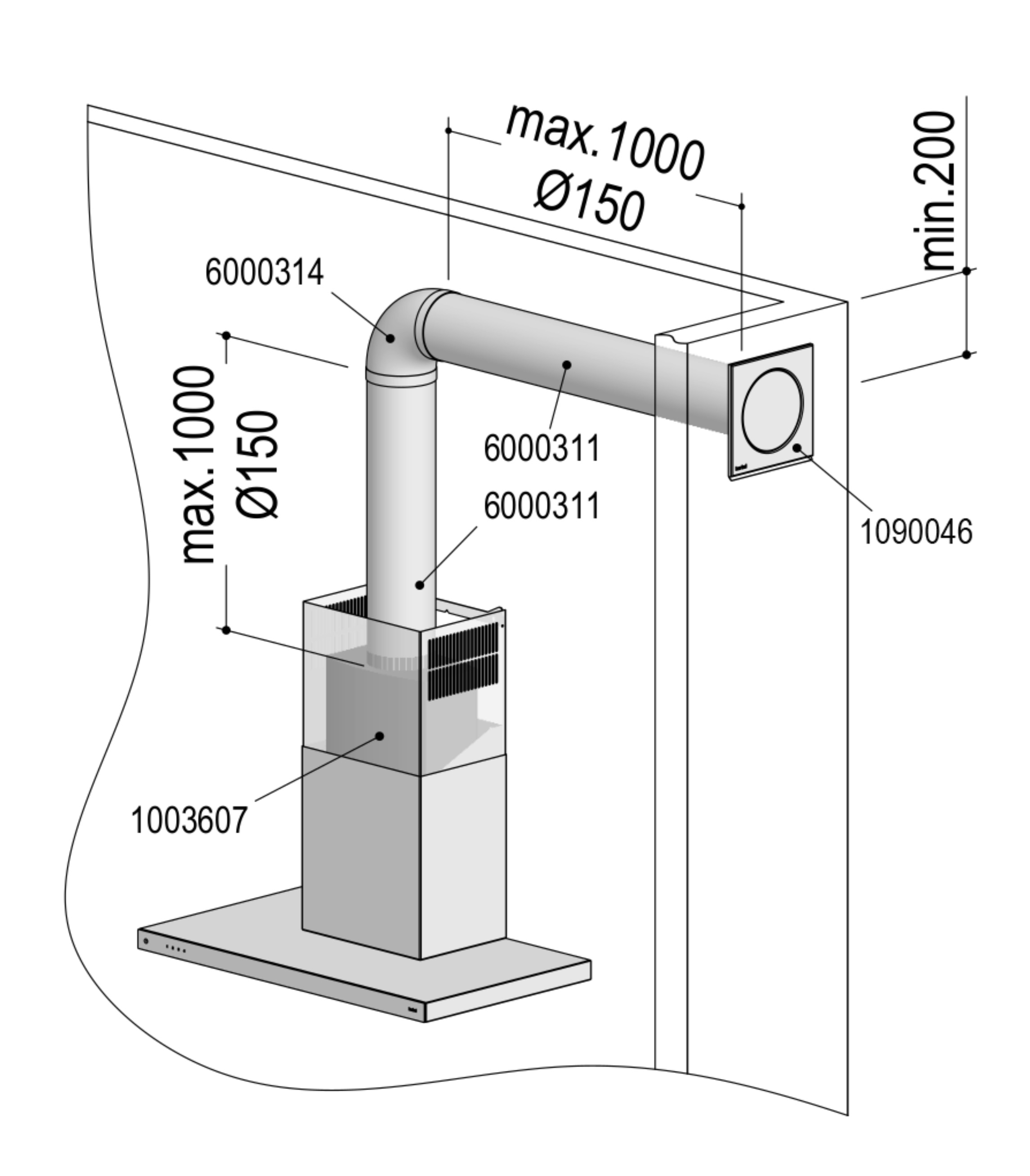 Berbel Abluftset Eco I Rund 150 bT 1090057