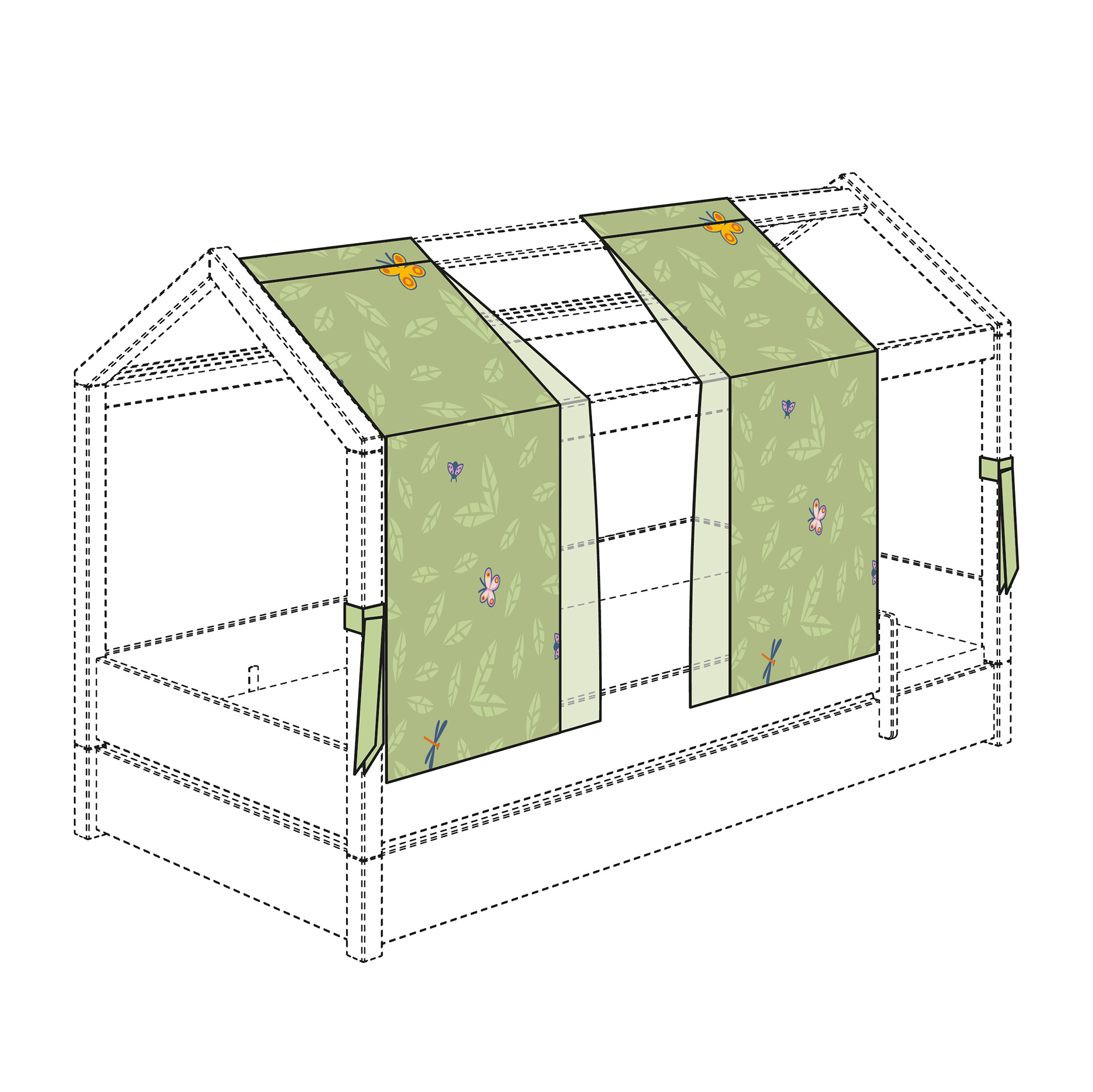 Paidi Vorhang-Set Motiv Petersilienweg 8 Traum 