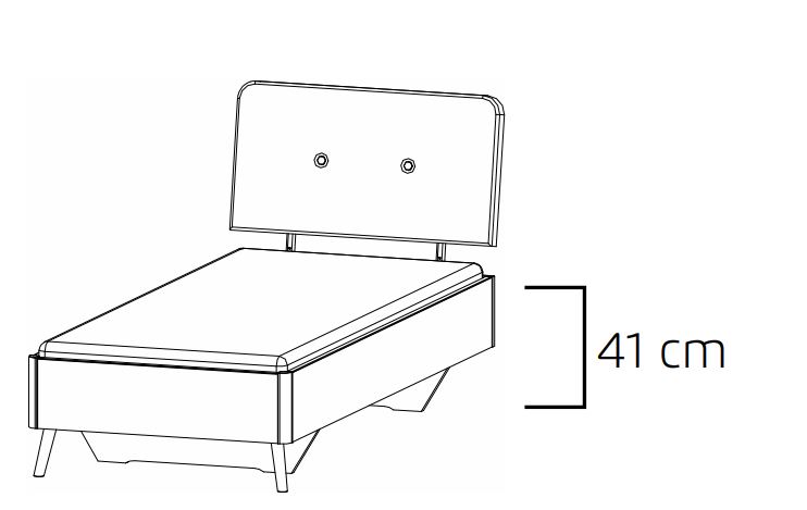 Rauch ORANGE Bett 90 x 200 cm Annett 8073