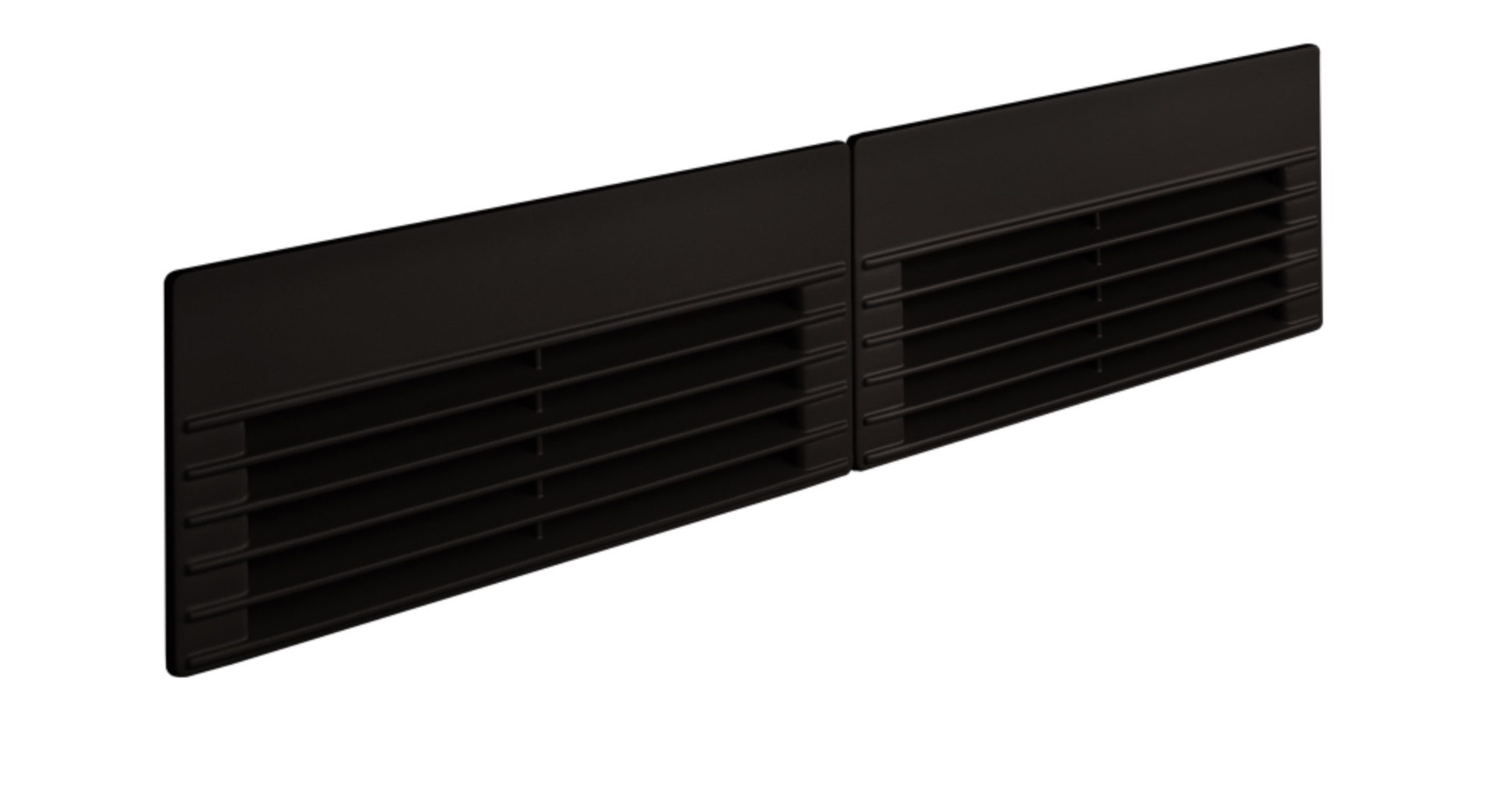 Berbel Luftaustrittsgitter Set LGDL Downline Schwarz 1100070