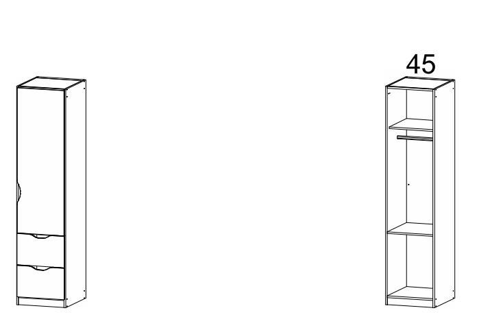 Rauch BLUE 1-türiger Drehtürenschrank Alvara 3219