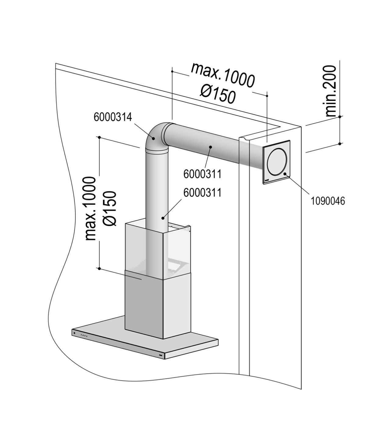 Berbel Abluftset I Rund 150 bT 1090054