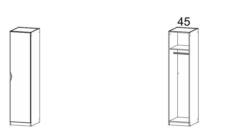 Rauch BLUE 1-türiger Drehtürenschrank Alvara 3222