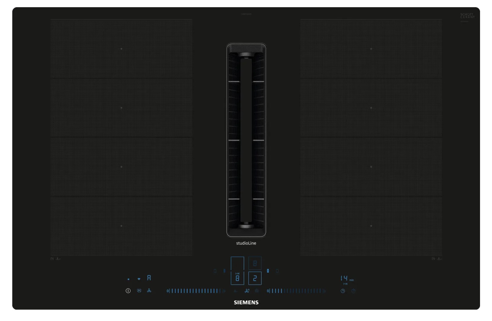 Siemens studioLine iQ700 Kochfeld mit Dunstabzug (Induktion) 80 cm flächenbündig EX807NX68E