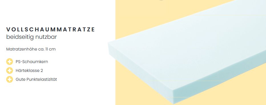 Paidi Vollschaummatratze Stoffgruppe 3 ( Baumwolle gesteppt )