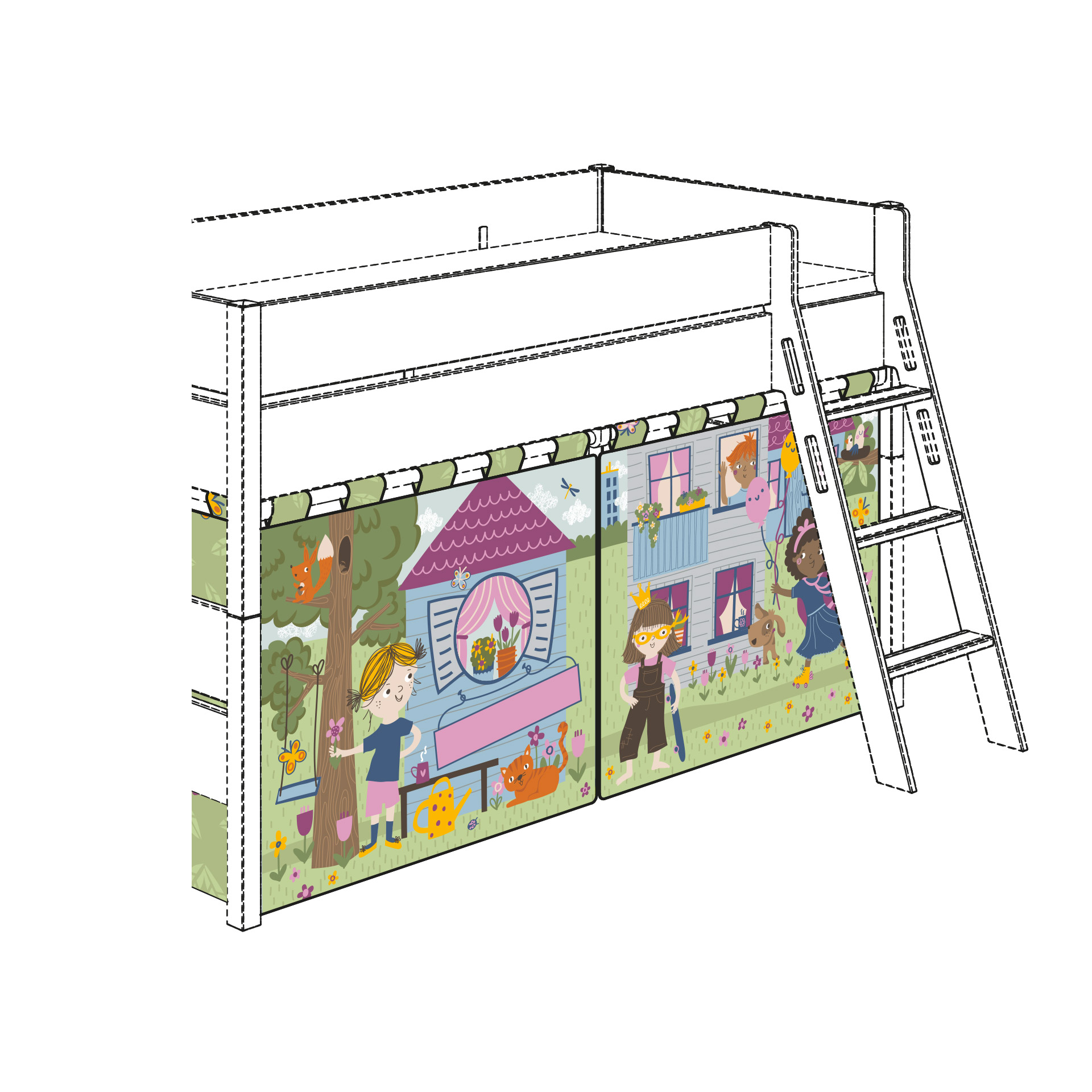 Paidi Vorhang-Set Motiv Petersilienweg 8 