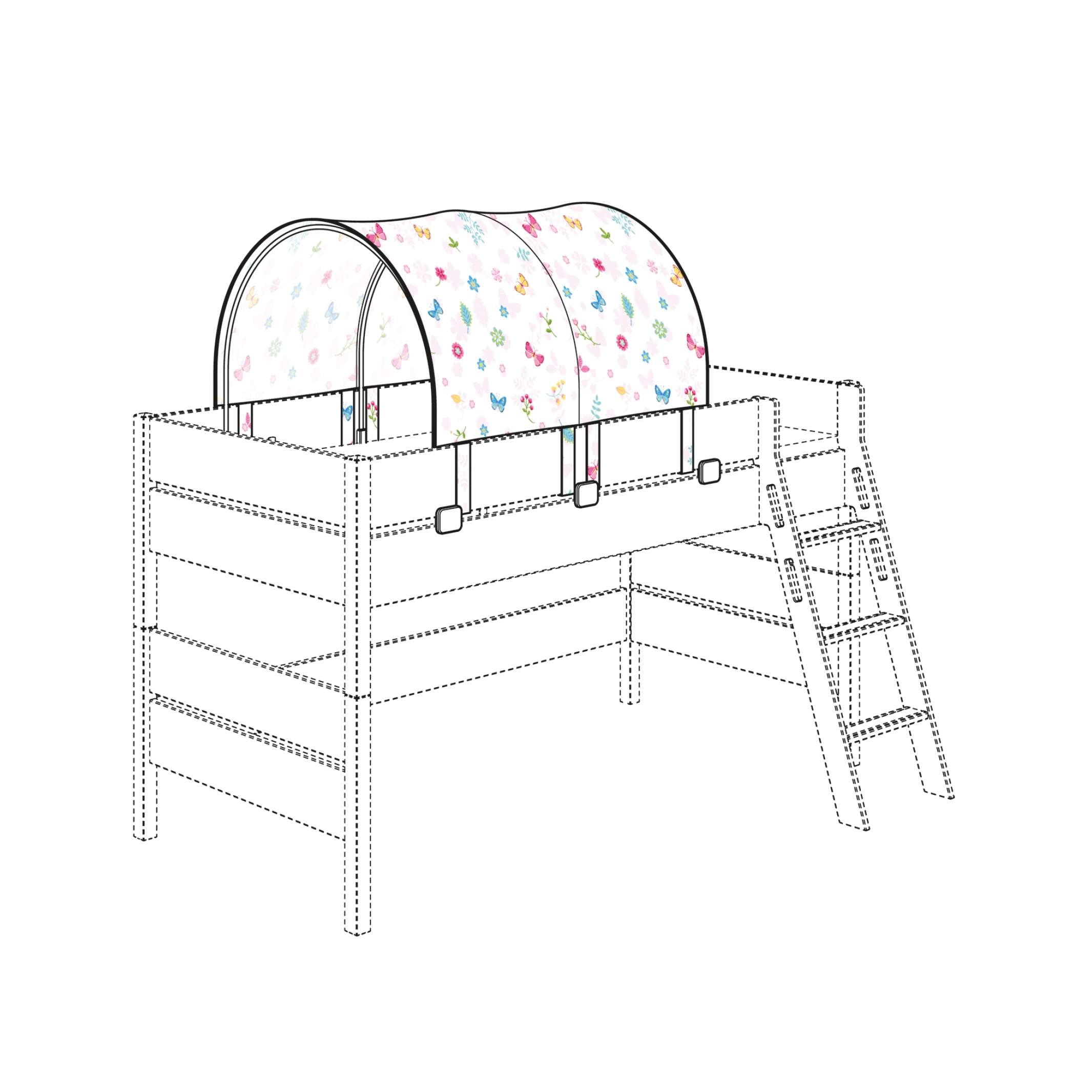 Paidi Halb-Zelt Motiv Schmetterling Allover 