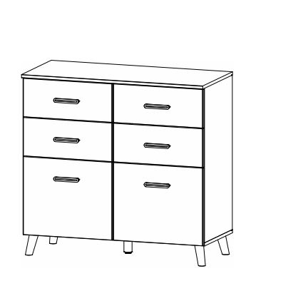 Rauch ORANGE Kommode Annett 6681