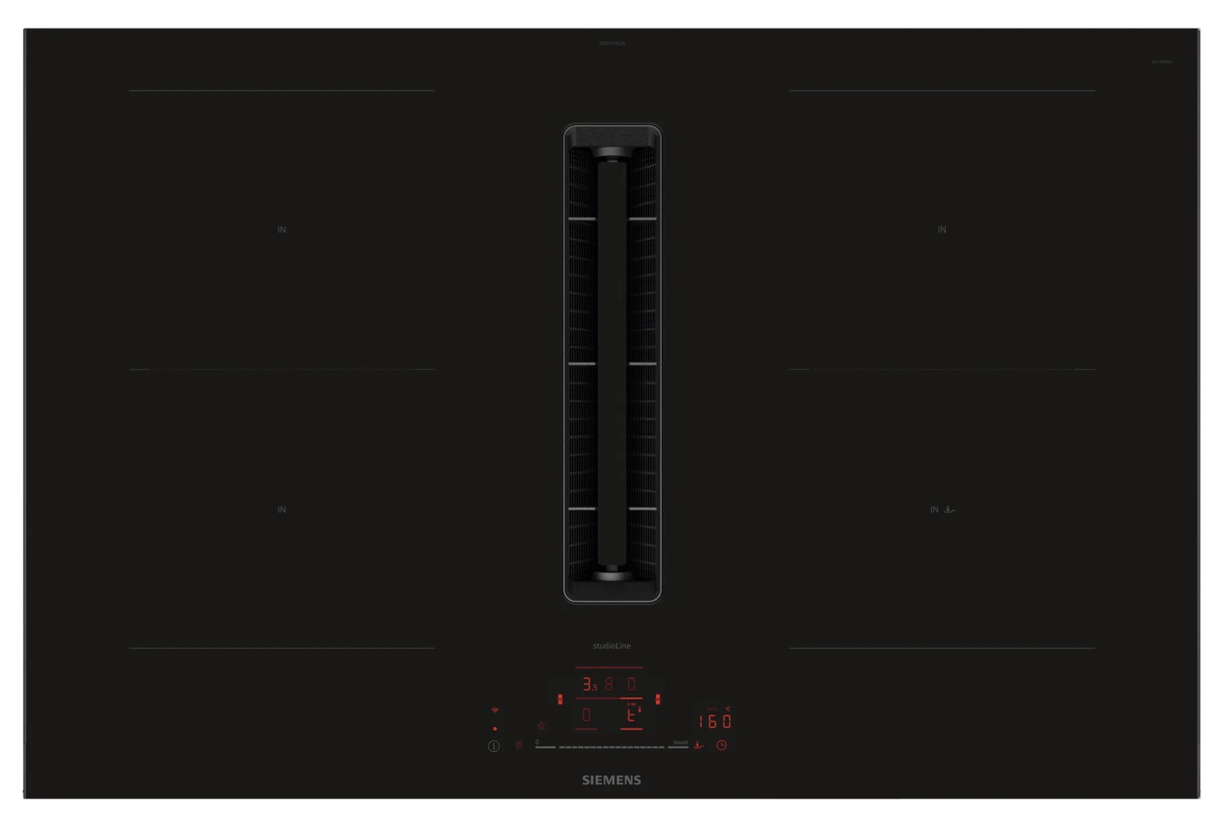 Siemens studioLine iQ500 Kochfeld mit Dunstabzug (Induktion) 80 cm mit Rahmen aufliegend ED877HQ26E