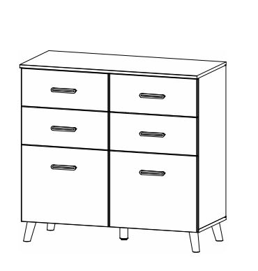 Rauch ORANGE Kommode Annett 6857