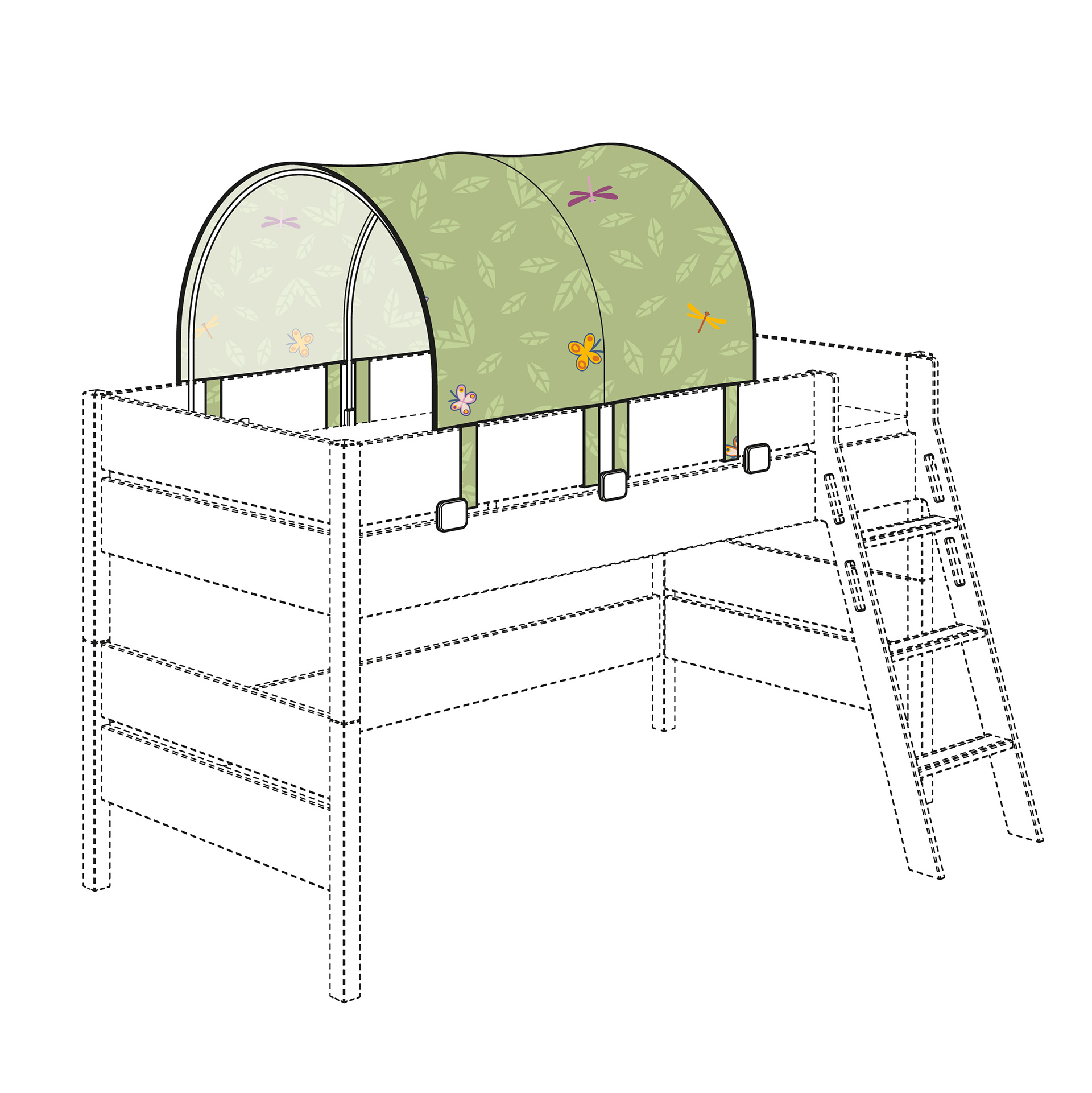 Paidi Halb-Zelt Motiv Petersilienweg 8 Allover 