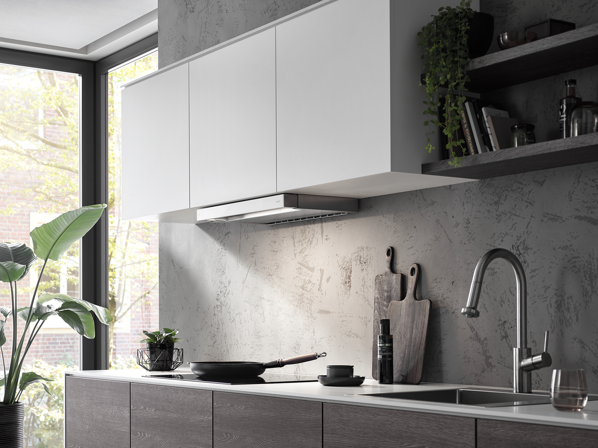 Berbel Einbauhaube BEH 60 GL Glassline Weiß 1070095 