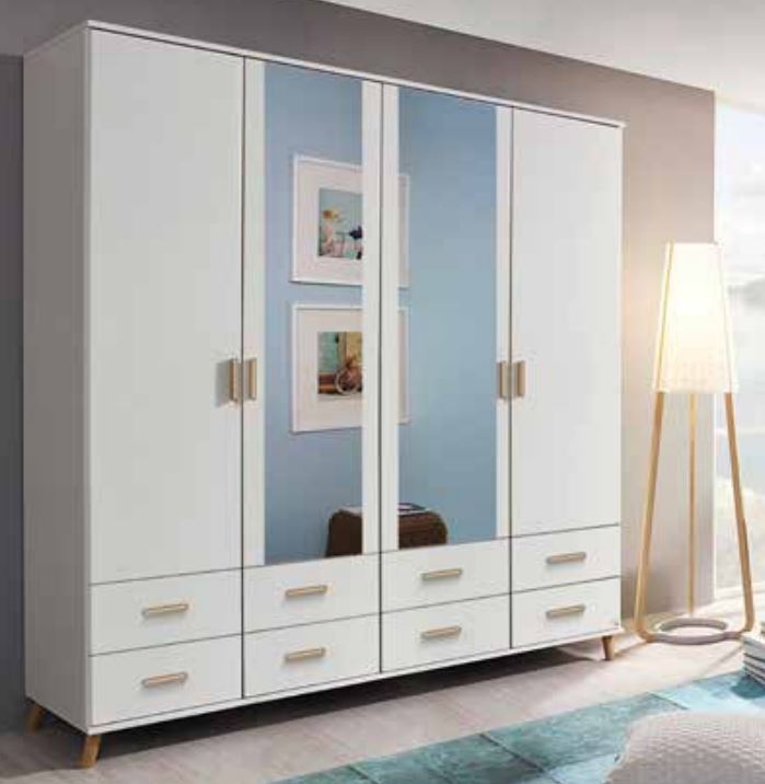 Rauch ORANGE 4-türiger Drehtürenschrank mit Spiegel Annett 2631