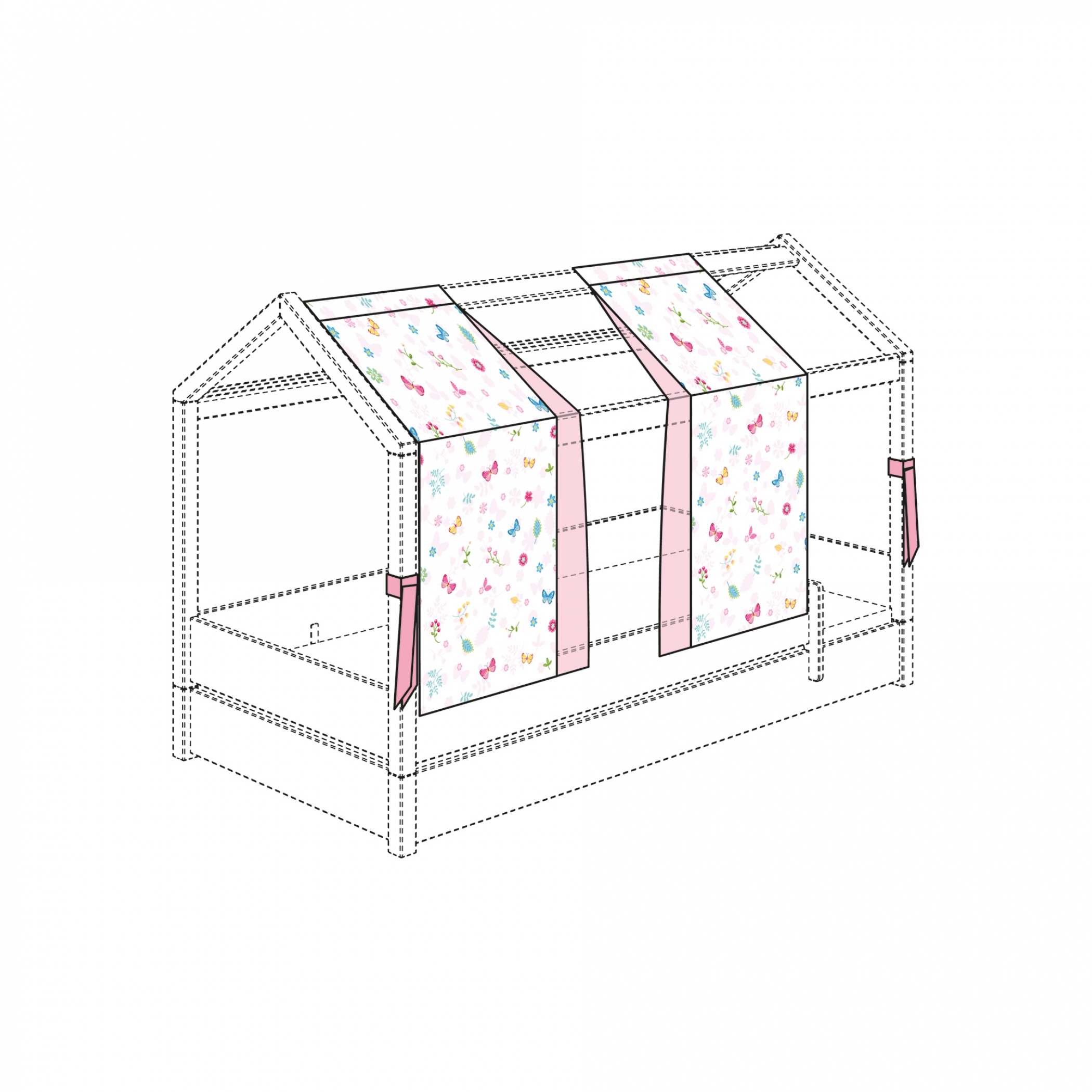 Paidi Vorhang-Set Motiv Schmetterling-Traum 