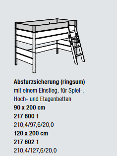 Paidi Absturzsicherung ringsum Kira 