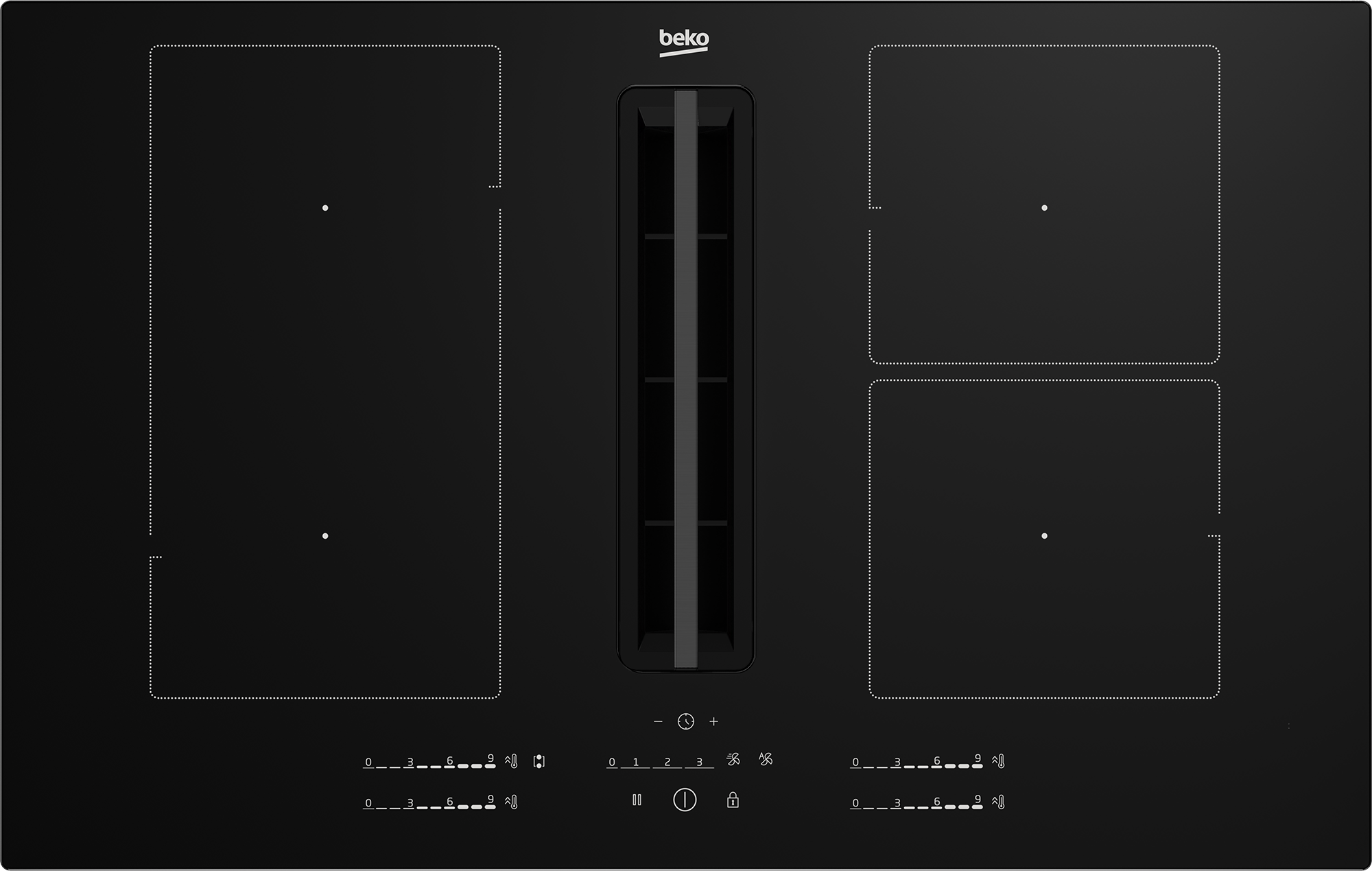 Beko Glaskeramik-Induktionskochfeld HIXI84700UF nur Umluft - autark
