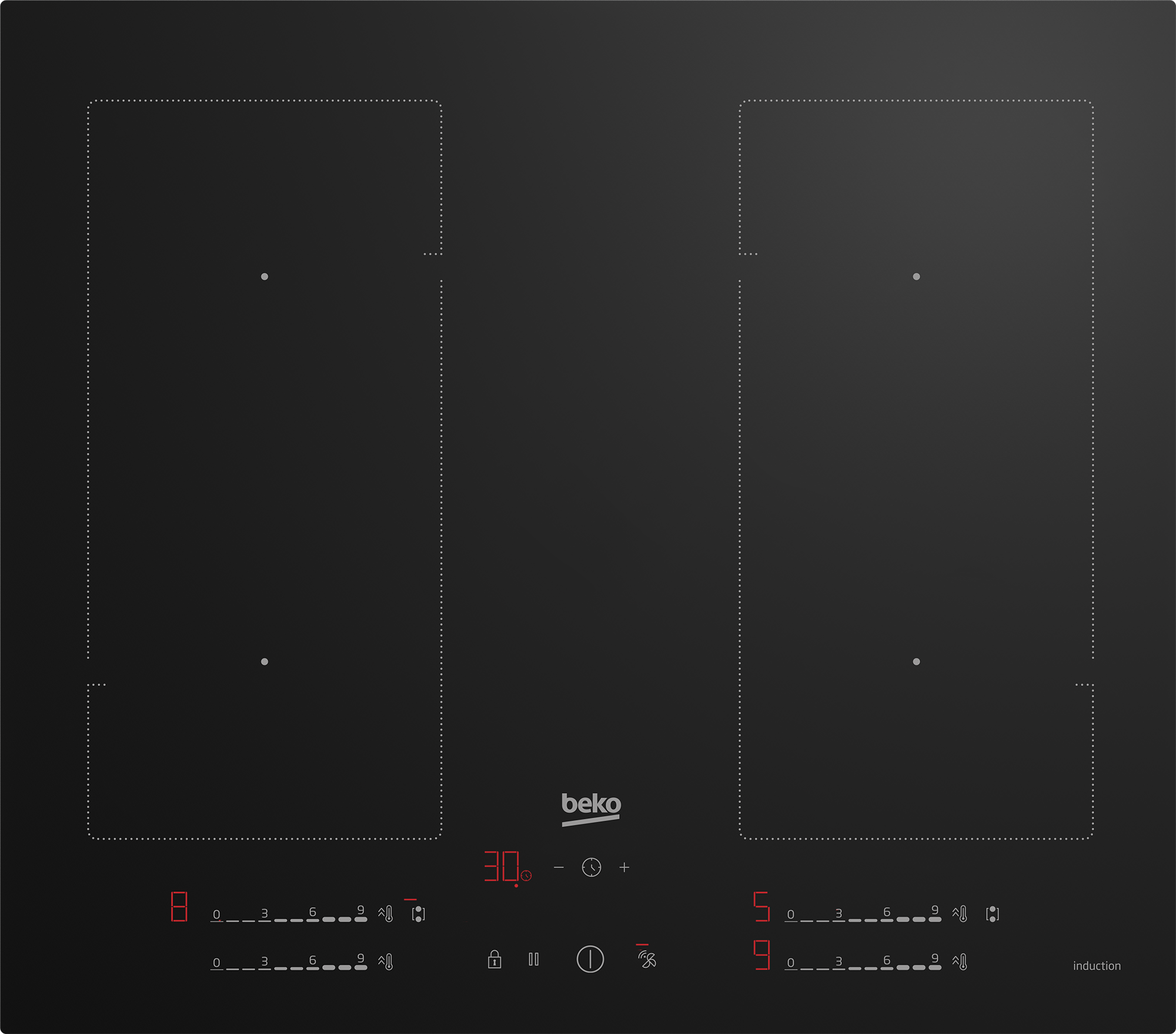 Beko Glaskeramik-Induktionskochfeld HII64725UF2T